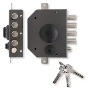 Snelle Levering Serratura di sicurezza sovrapposta T1460.60 con pomolo interno per porta in legno Destra 8358 destra